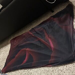 Black and Red Sheer Scarf